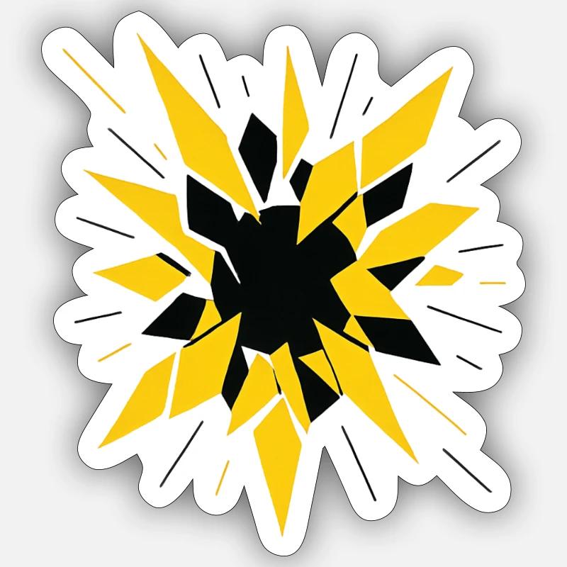 Fragmentation radioactive – Conception physique - Sticker taille S (10 x 10 cm) - blanc mat