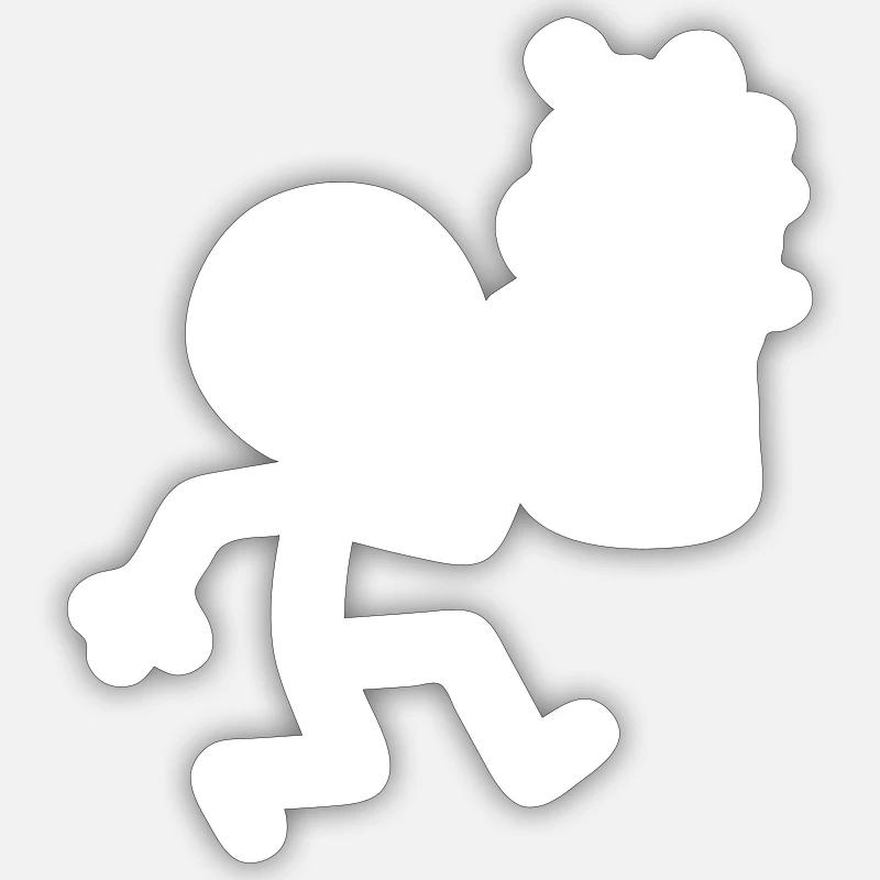 Skeleton Beer Funny - Sticker size S (10 x 10 cm) - white matte