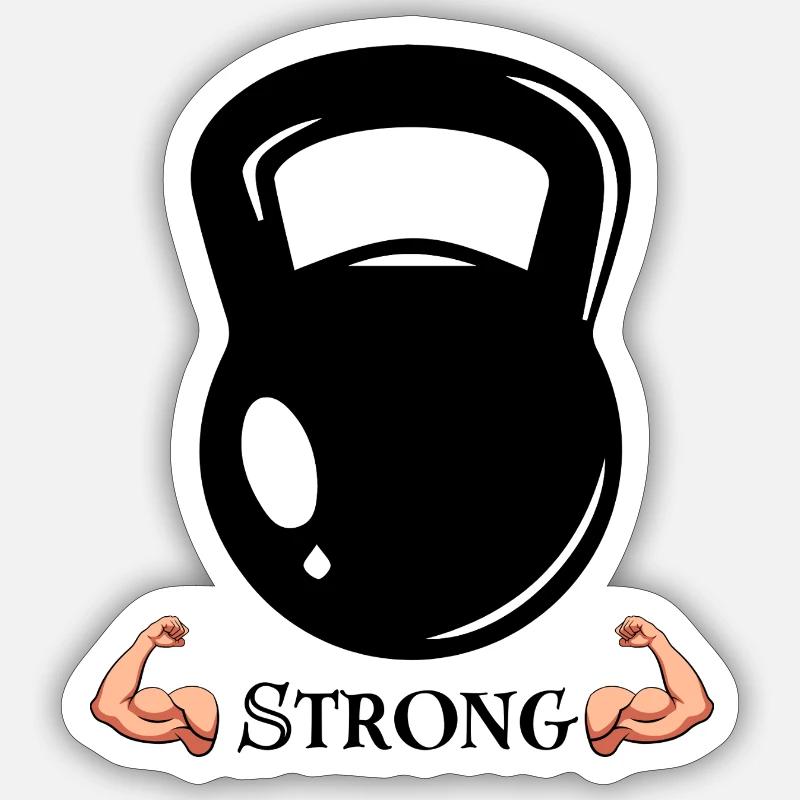 STRONG – Simple. Powerful. Clear. - Sticker size S (10 x 10 cm) - white matte