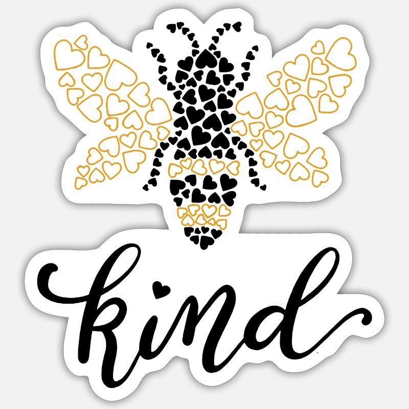 Bee Kind Be Kind Sticker size S (10 x 10 cm)