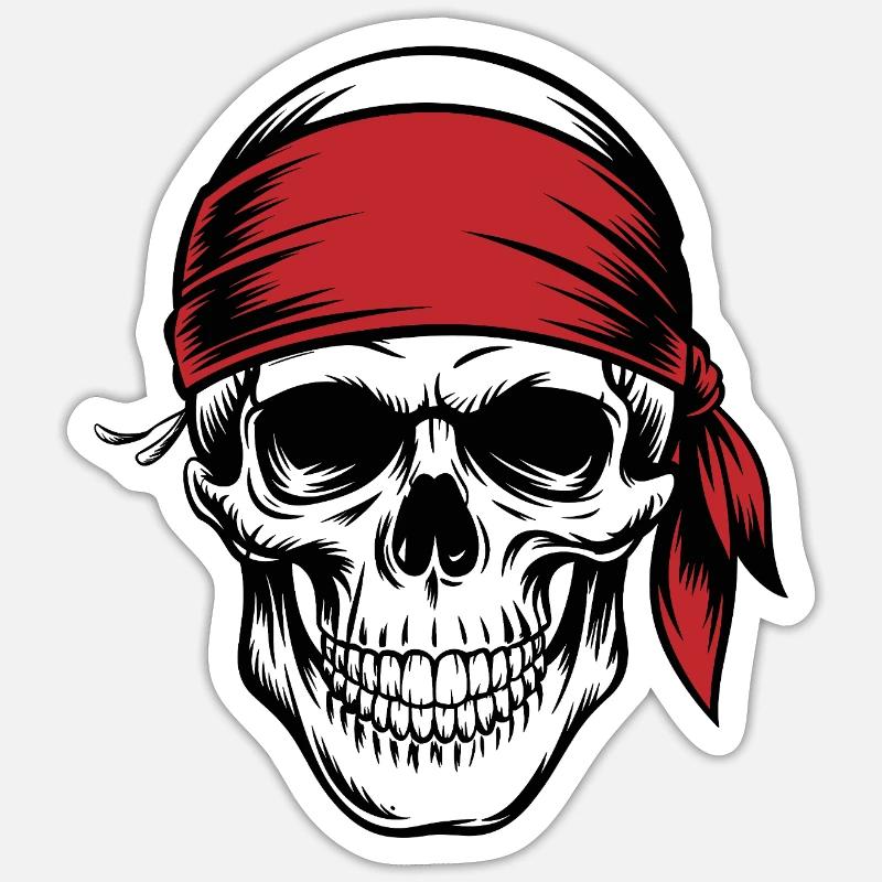 Pirate Skull - Sticker size S (10 x 10 cm) - white matte