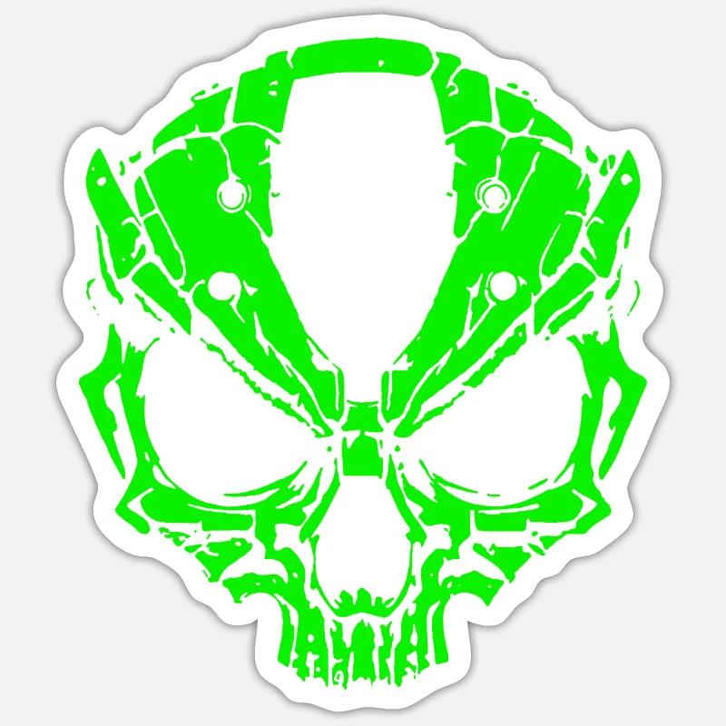 Alien Skull - Sticker size S (10 x 10 cm) - white matte