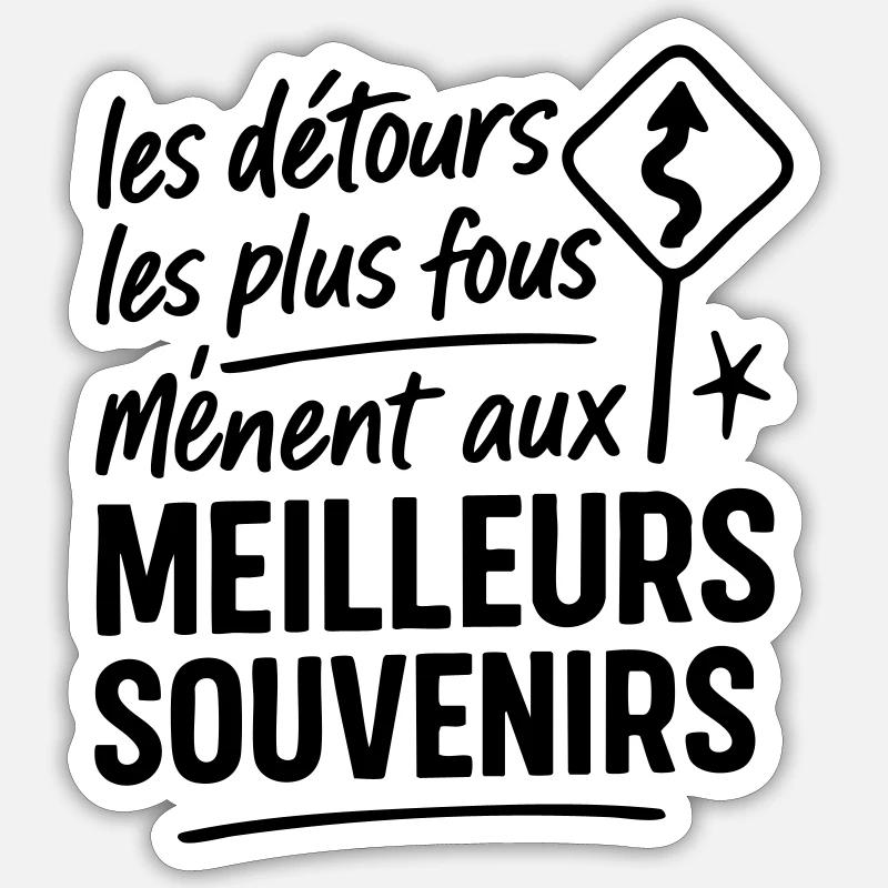 Illustration Éco-Responsable Nature - Sticker taille S (10 x 10 cm) - blanc mat