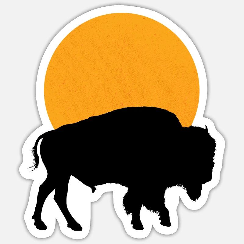 Bison silhouette Sticker size S (10 x 10 cm)