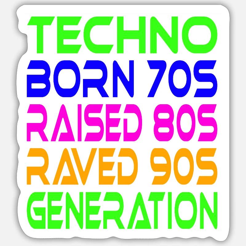 Techno Generation Sticker size S (10 x 10 cm)