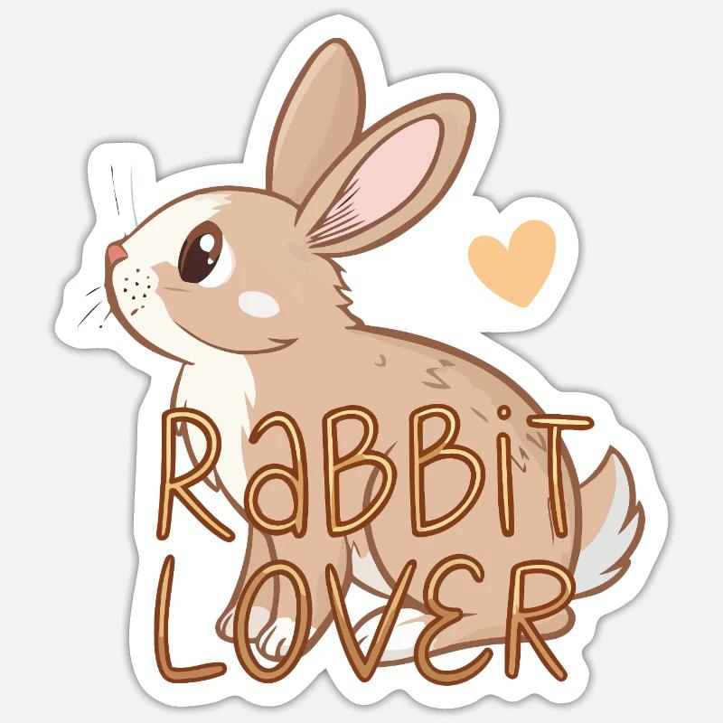 Rabbit lovers - Sticker size S (10 x 10 cm) - white matte