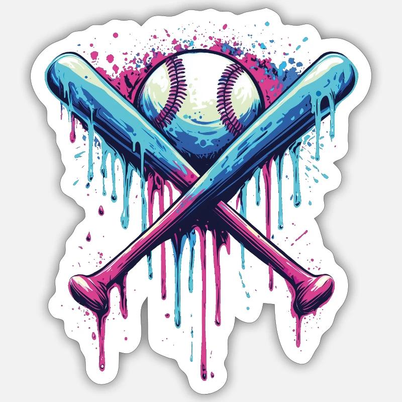 Baseball - Sticker size S (10 x 10 cm) - white matte