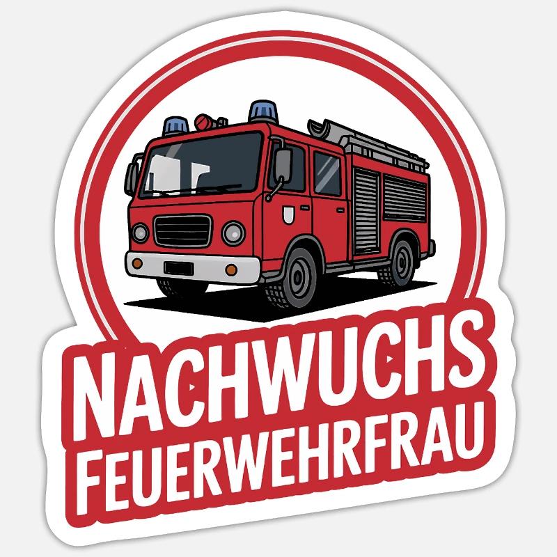 Young Firefighter – Gift Idea Sticker size S (10 x 10 cm)
