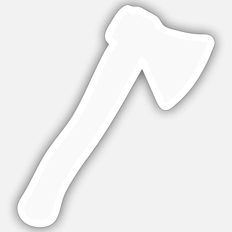 axt - Sticker Größe S (10 x 10 cm) - Mattweiß
