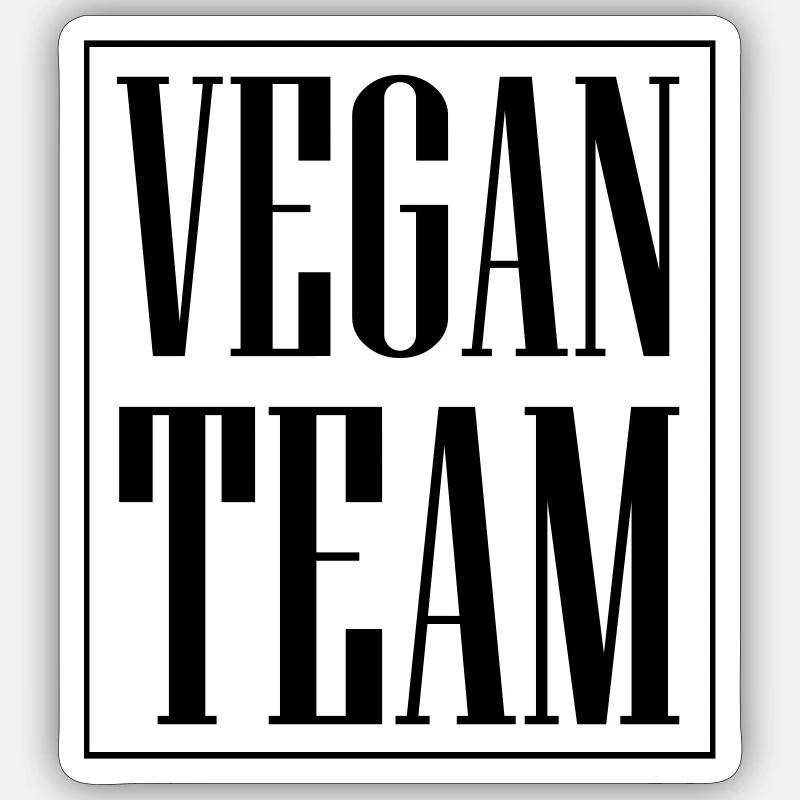Vegan Team - Sticker size S (10 x 10 cm) - white matte