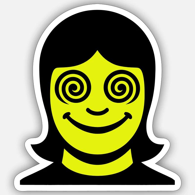 Hypno Face - Sticker size S (10 x 10 cm) - white matte
