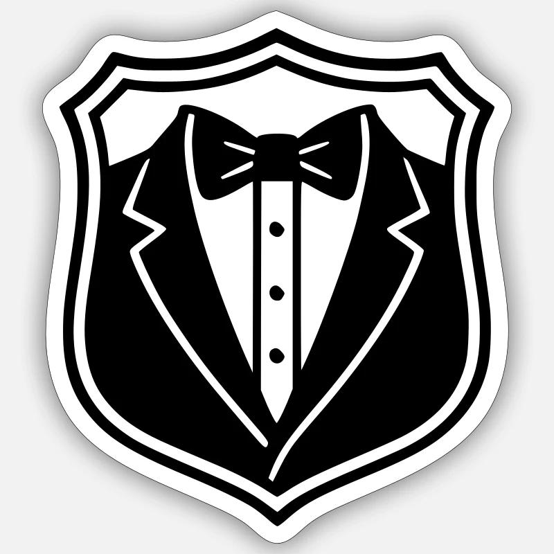 Le marié - Sticker taille S (10 x 10 cm) - blanc mat
