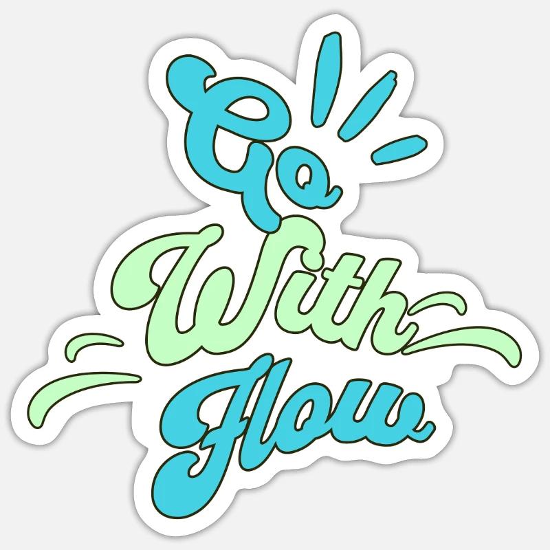 Inspirational Design with Fluid Flow - Sticker size S (10 x 10 cm) - white matte