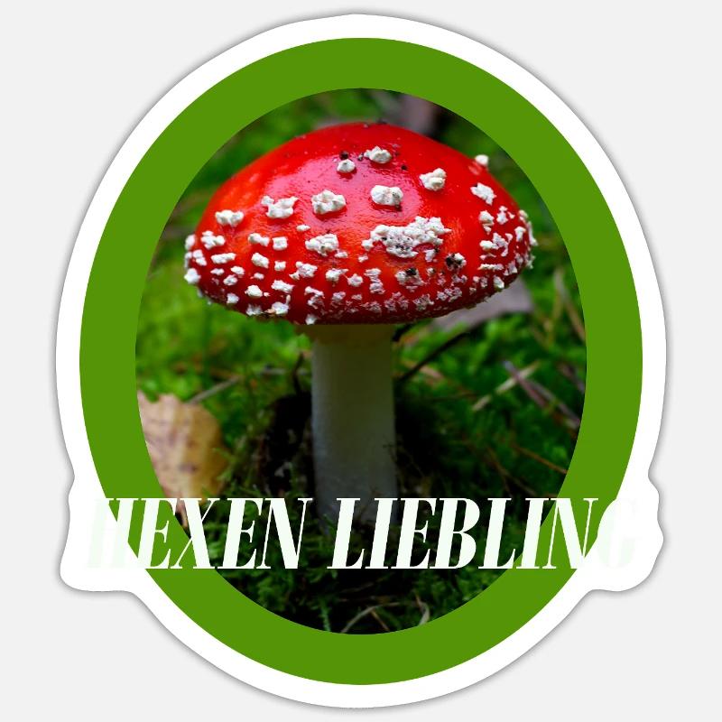 Toadstool Design - Sticker size S (10 x 10 cm) - white matte