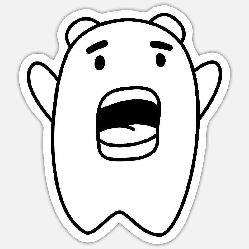 Nerd Scream – Geek Humor & Physics - Sticker size S (10 x 10 cm) - white matte