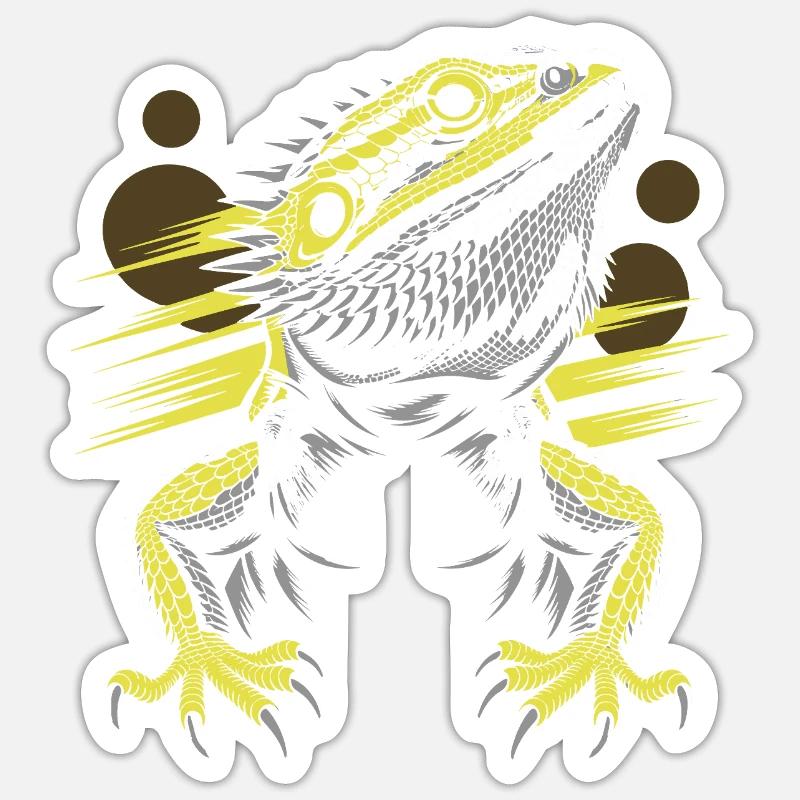 Dragon Head Bearded Dragon Lizard Sticker size S (10 x 10 cm)