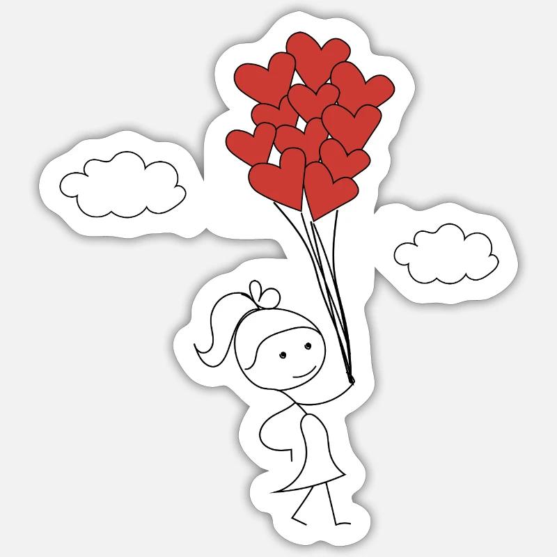 Mignonne - Sticker taille S (10 x 10 cm) - blanc mat