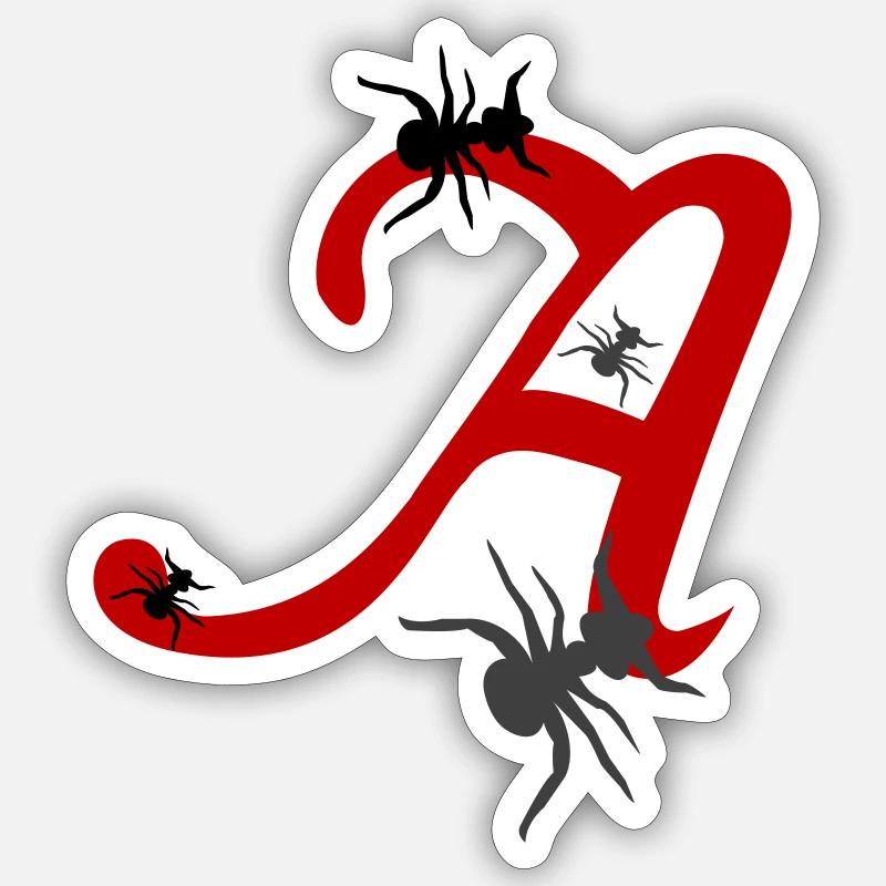 Letter A Initial - Sticker size S (10 x 10 cm) - white matte