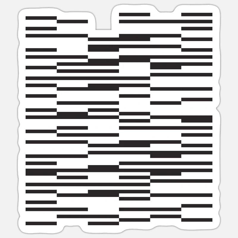 Lines design Minimalist Barcode Sticker size S (10 x 10 cm)