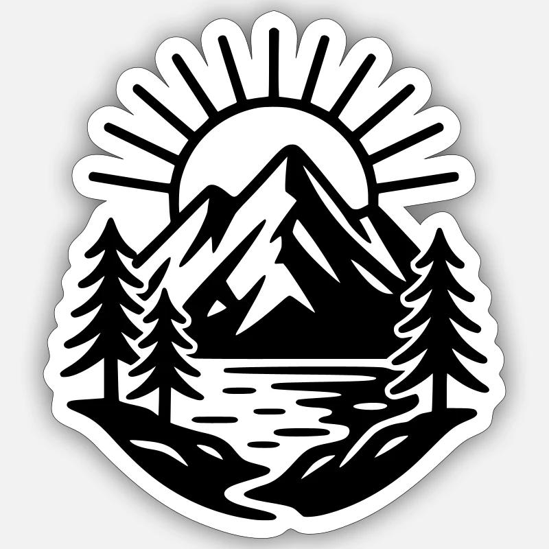 Nature - Sticker size S (10 x 10 cm) - white matte