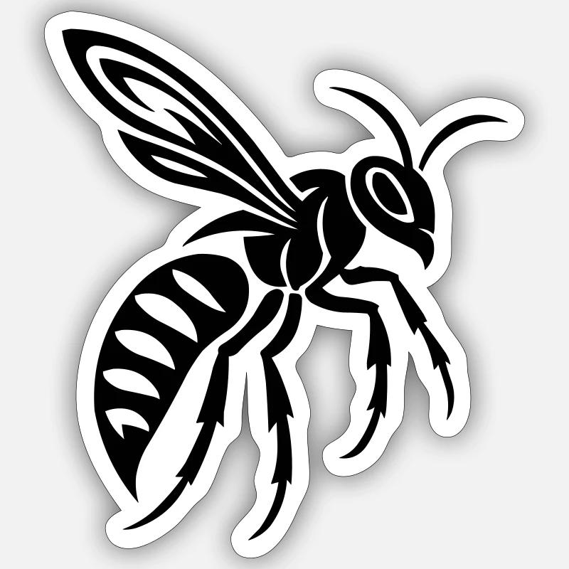 Bee Wasp Sticker size S (10 x 10 cm)