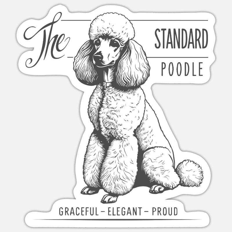 Caniche standard : une grâce distincte Sticker taille S (10 x 10 cm)
