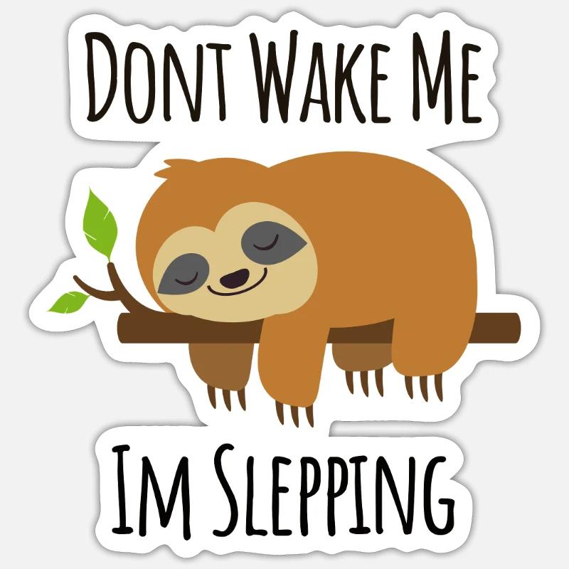 Don't Wake Me Im Sleeping - Sticker size S (10 x 10 cm) - white matte
