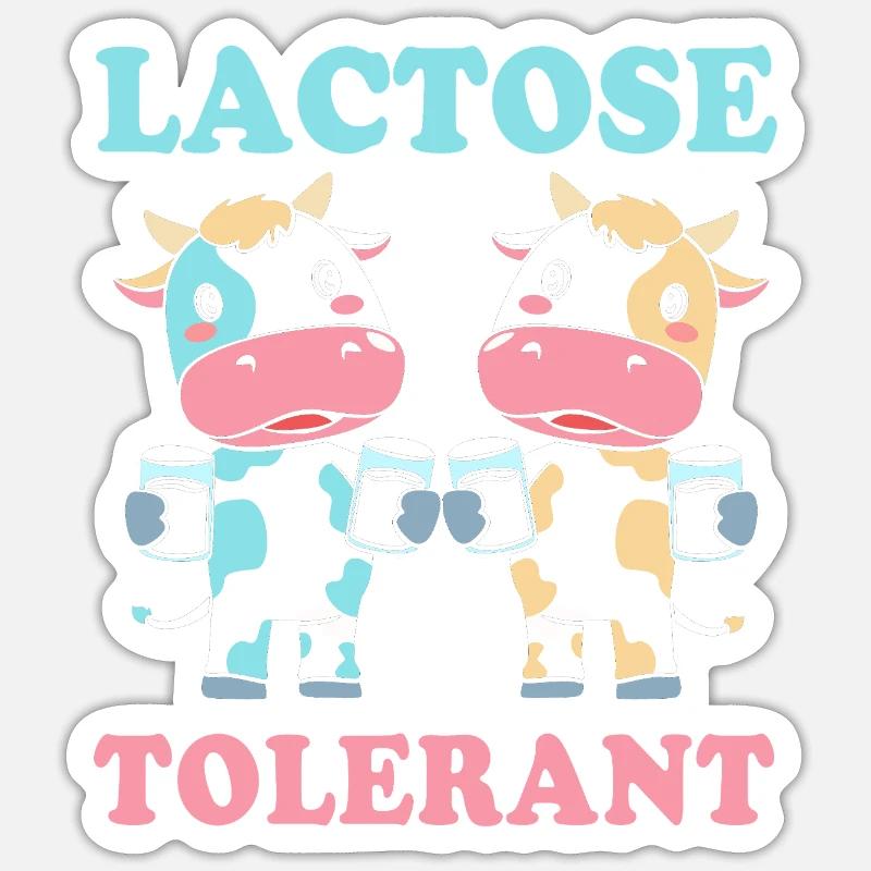 Milk Lactose Flatulence Sticker size S (10 x 10 cm)