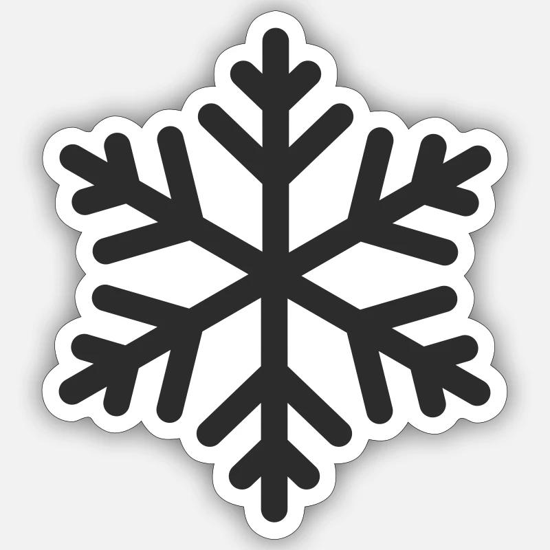 Geometric Snowflake - Sticker size S (10 x 10 cm) - white matte