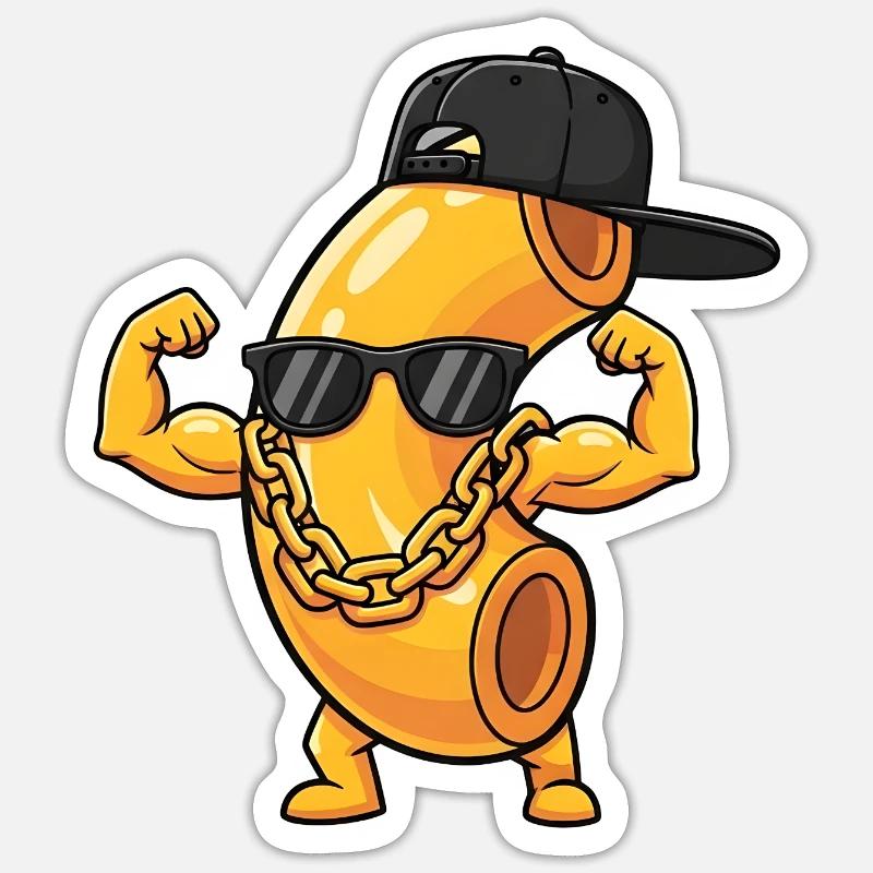 Mac n Cheese lustige Geschenkidee Sticker Größe S (10 x 10 cm)