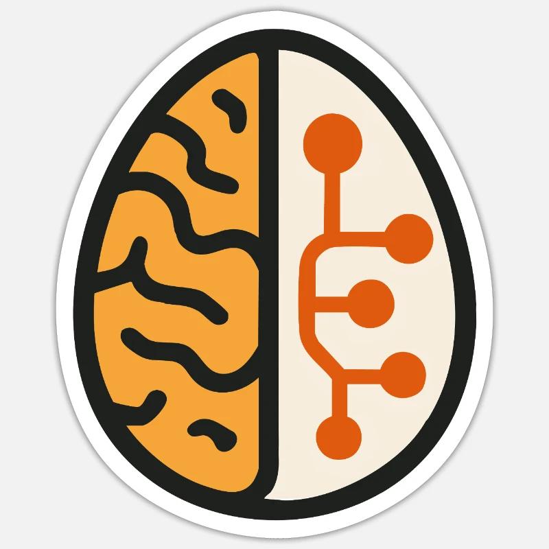 ai humor meme gene artificial intelligence Sticker size S (10 x 10 cm)