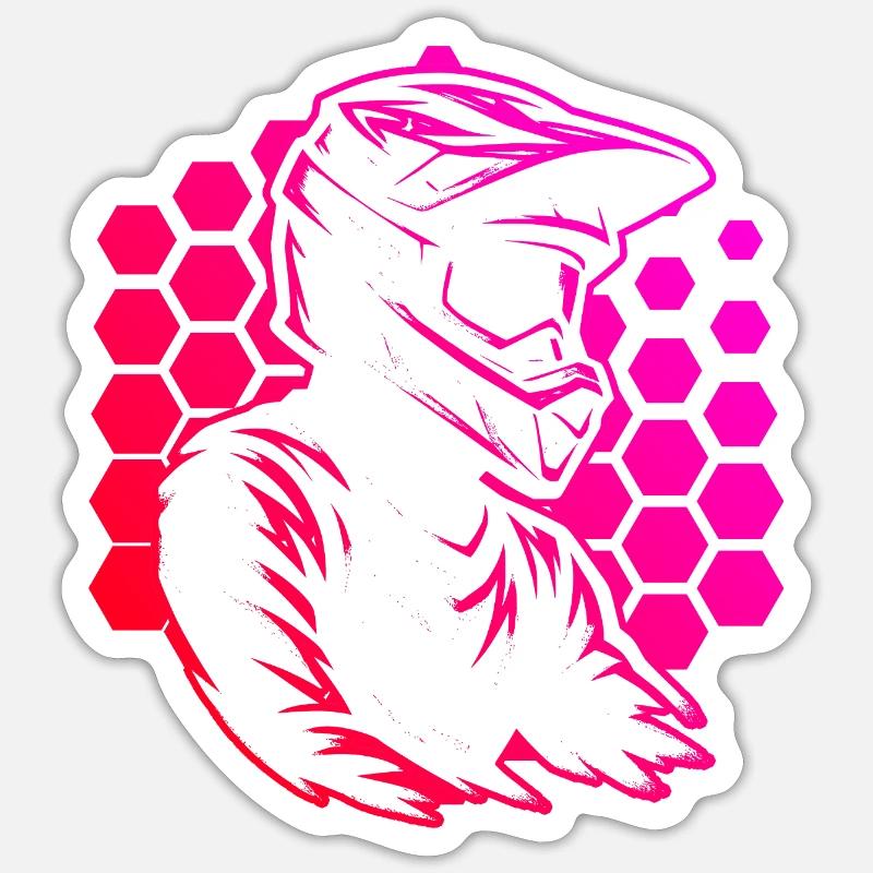 Klare Motocross Botschaft - Sticker Größe S (10 x 10 cm) - Mattweiß