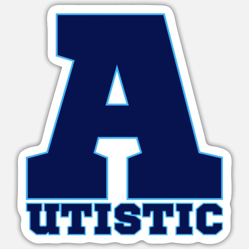 autistic - Sticker size S (10 x 10 cm) - white matte