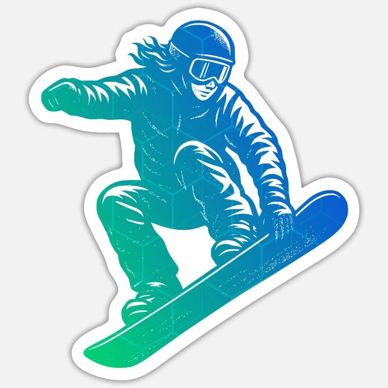 Déclaration directe sur le snowboard - Sticker taille S (10 x 10 cm) - blanc mat