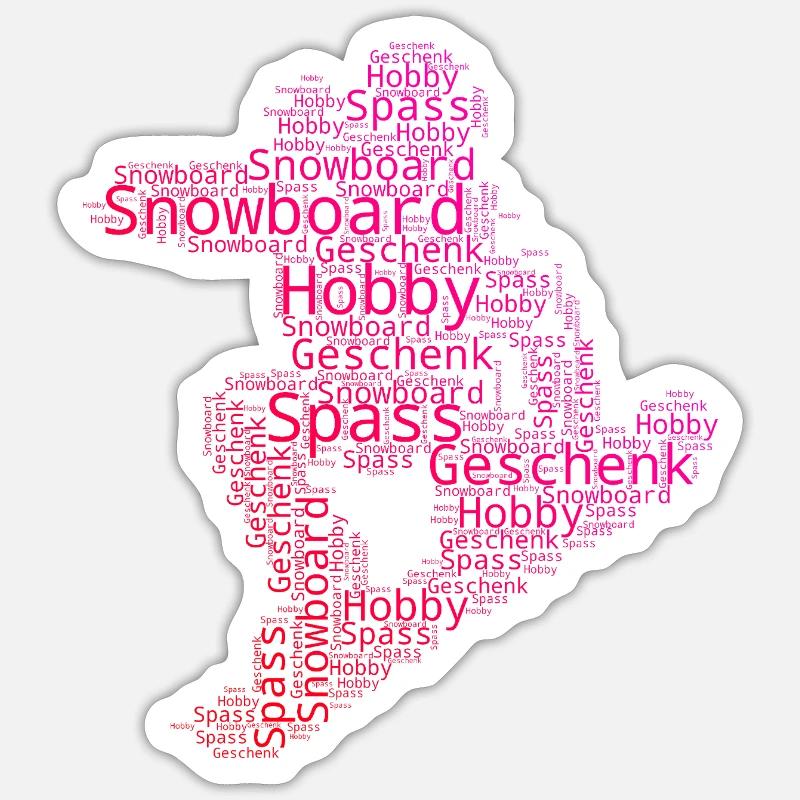 Direkte Snowboard Aussage - Sticker Größe S (10 x 10 cm) - Mattweiß