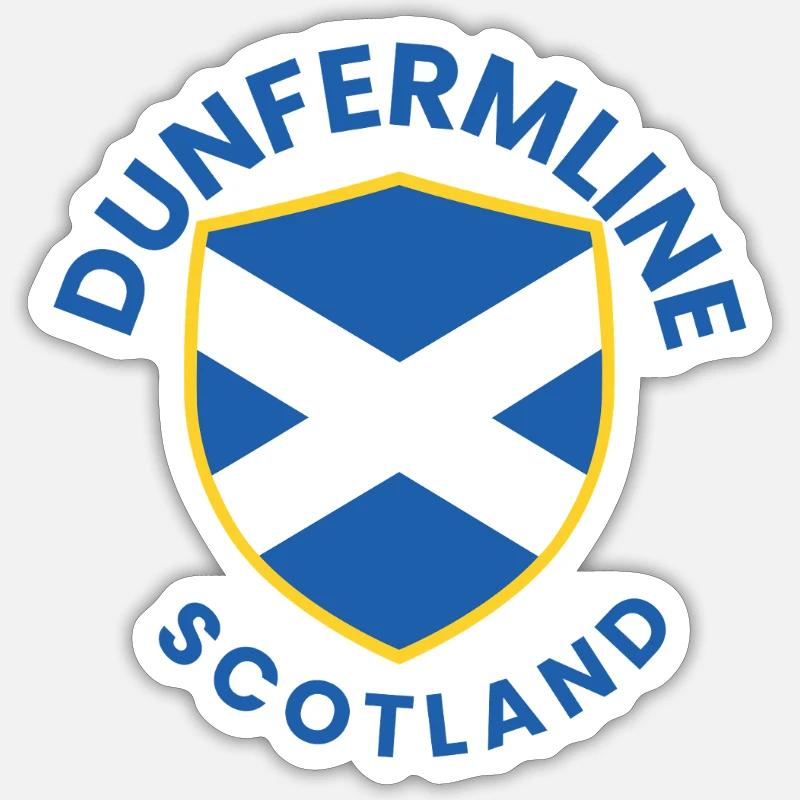 Dunfermline Scottish Shield-Design Sticker Größe S (10 x 10 cm)