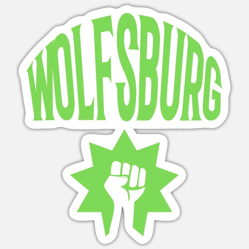 Wolfsburg - Sticker size S (10 x 10 cm) - white matte