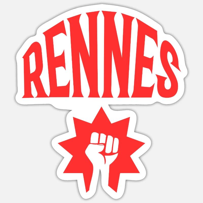 Rennes - Sticker size S (10 x 10 cm) - white matte