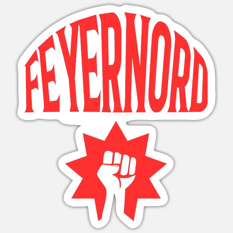 Feyernord - Sticker Größe S (10 x 10 cm) - Mattweiß