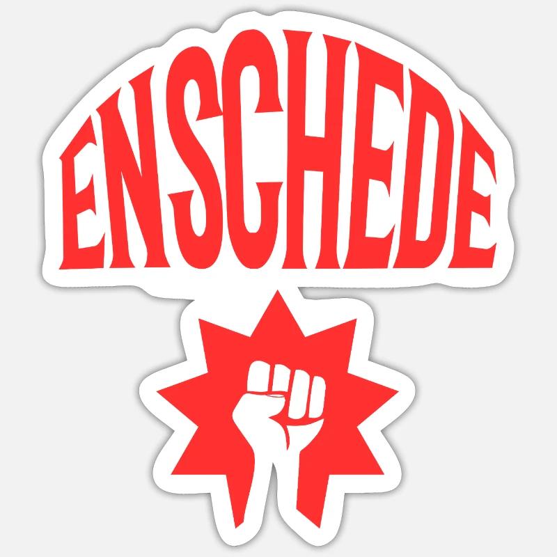 Enschede - Sticker taille S (10 x 10 cm) - blanc mat