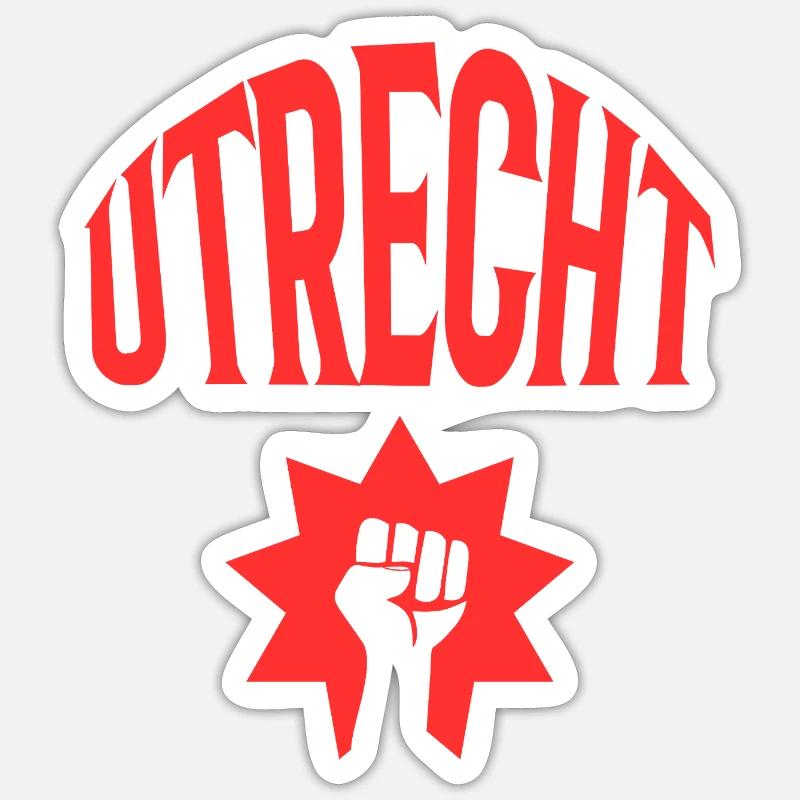 Utrecht - Sticker taille S (10 x 10 cm) - blanc mat