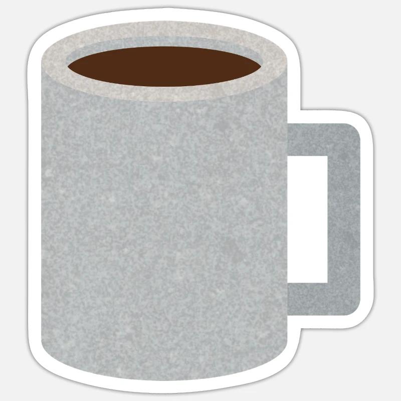 Stone Speckle Coffee Mug - Sticker size S (10 x 10 cm) - white matte