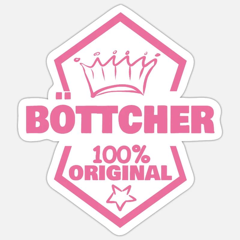 Work Boettcher - Sticker size S (10 x 10 cm) - white matte