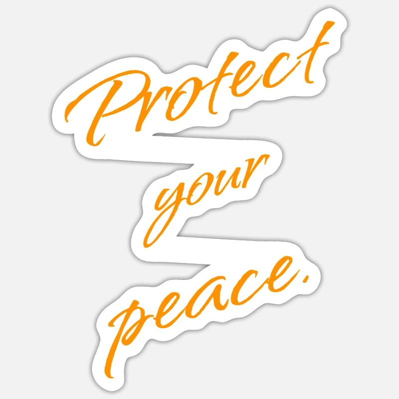 Protégez votre paix – Continuez d’avancer - Sticker taille S (10 x 10 cm) - blanc mat