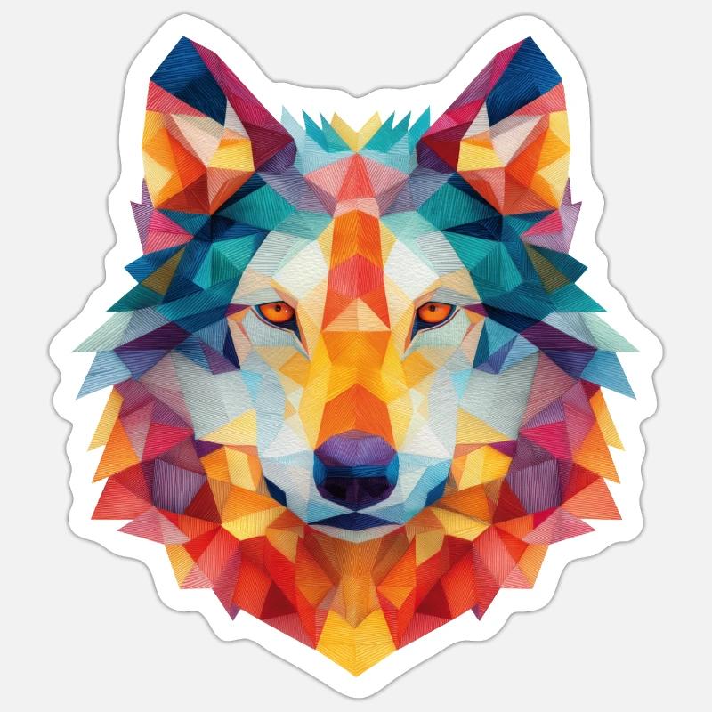 Wolf - Sticker size S (10 x 10 cm) - white matte
