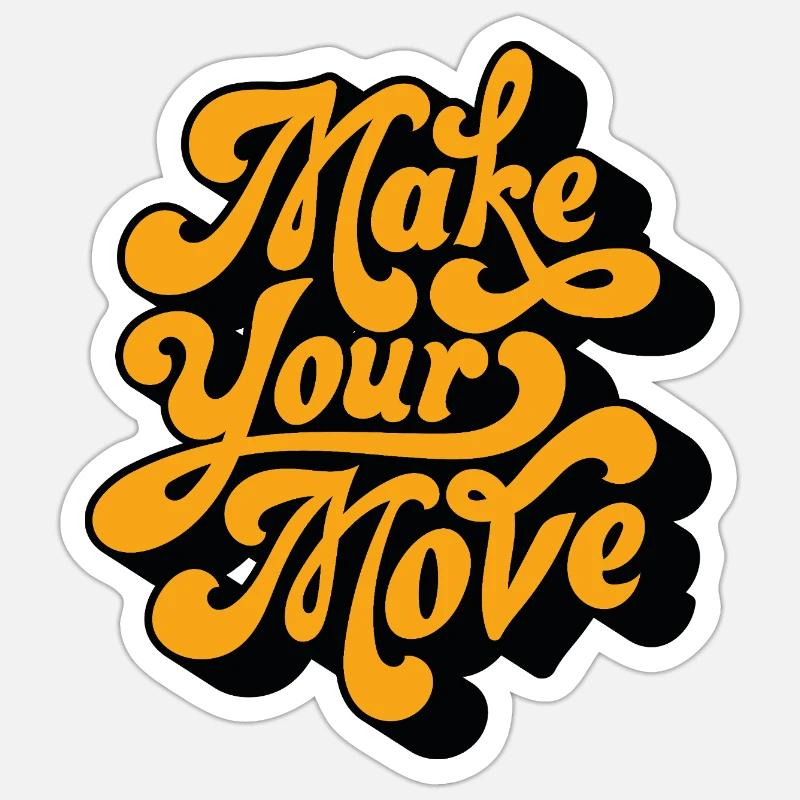 Passe à l’action - Sticker taille S (10 x 10 cm) - blanc mat