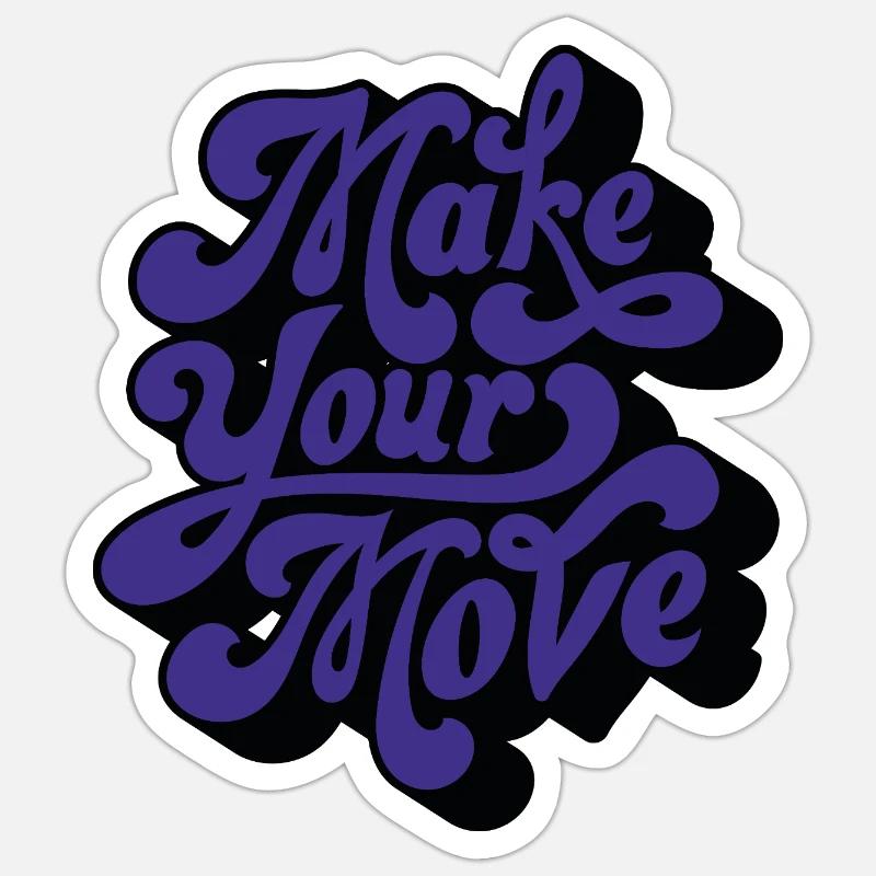 Passe à l’action - Sticker taille S (10 x 10 cm) - blanc mat