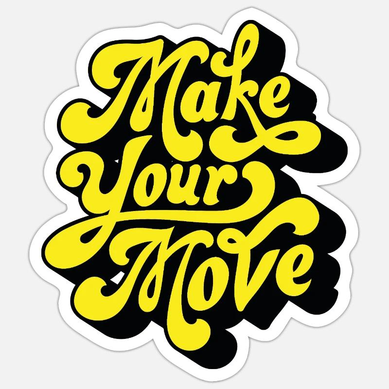 Mach deinen Schritt – Neon-Skript - Sticker Größe S (10 x 10 cm) - Mattweiß