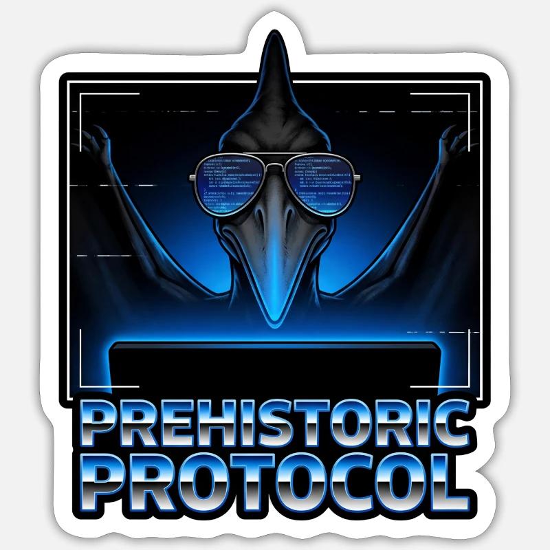 Néon du protocole ancien - Sticker taille S (10 x 10 cm) - blanc mat