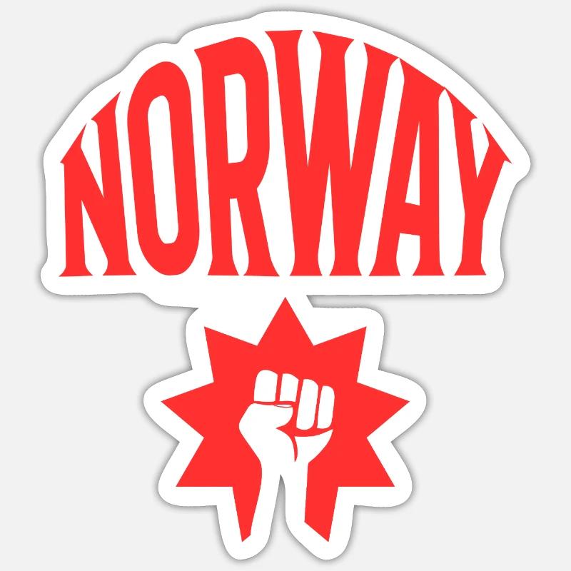Norway - Sticker size S (10 x 10 cm) - white matte